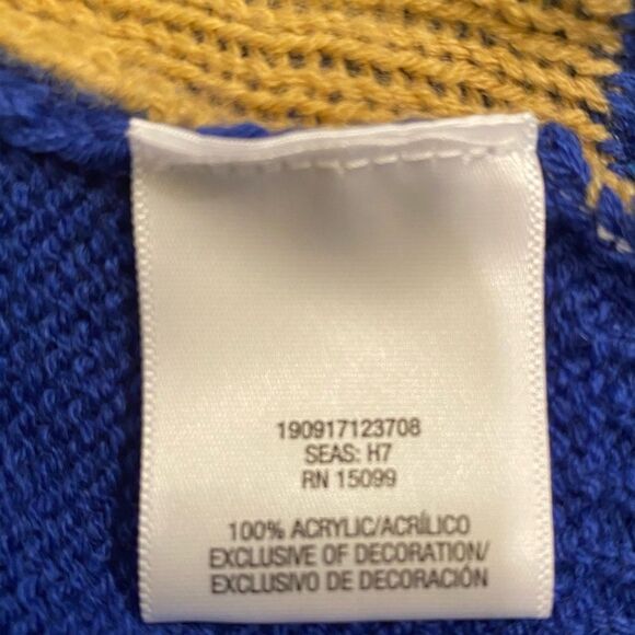 BONGO Y2K Christmas Sweater with Reindeer Pom-Poms & Sequins Size Small - Picture 8 of 8